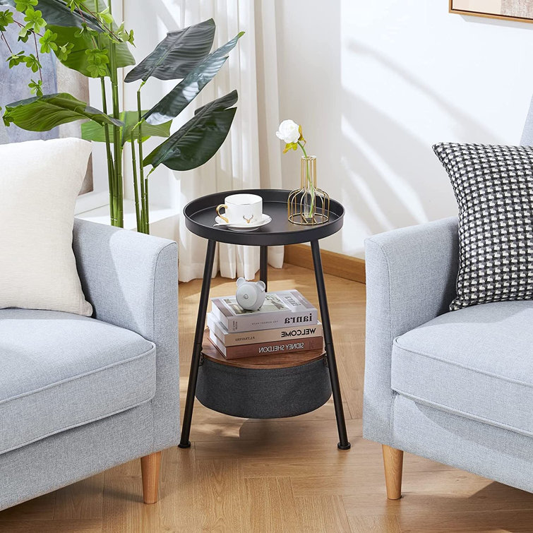 Williston Small Side Table With Storage, Black Wayfair.co.uk